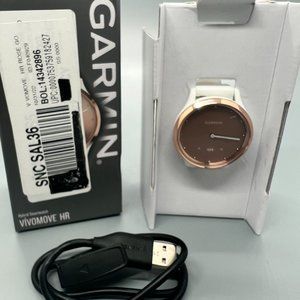 GARMIN VIVOMOVE HR Hybrid Smartwatch Rose Gold/ White